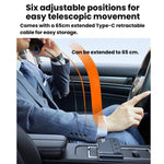 228W Car Cigarette Lighter Retractable Cable 3 In 1 Fast-Charging Car Charger With Independent Switches, C35L