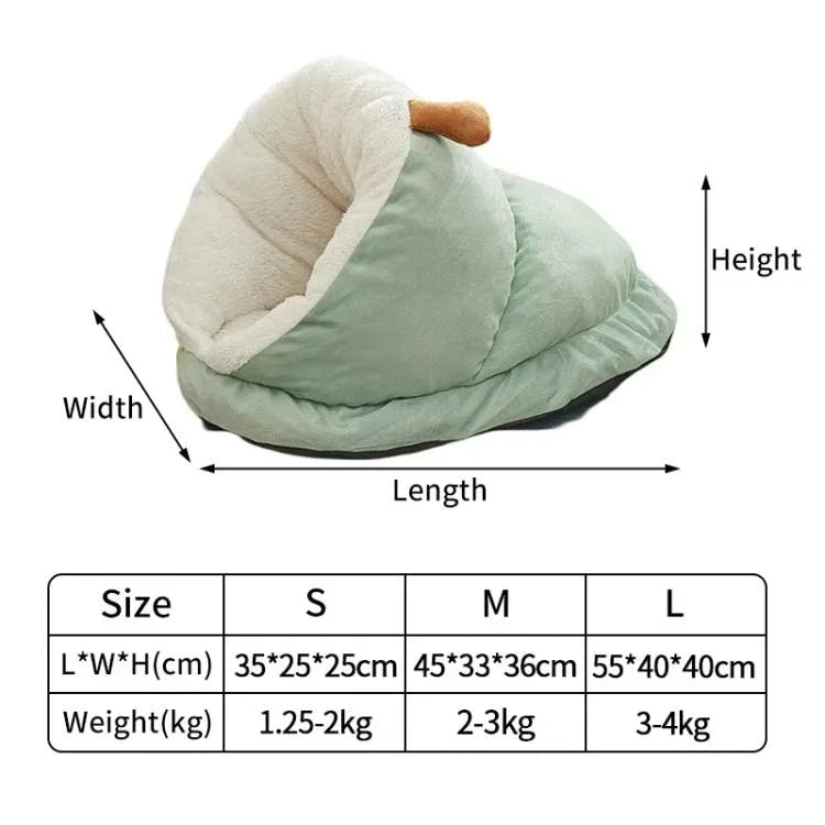 Slipper-Style Cat Ced Winter Warm Semi-Enclosed Thickened Mat, S, M, L
