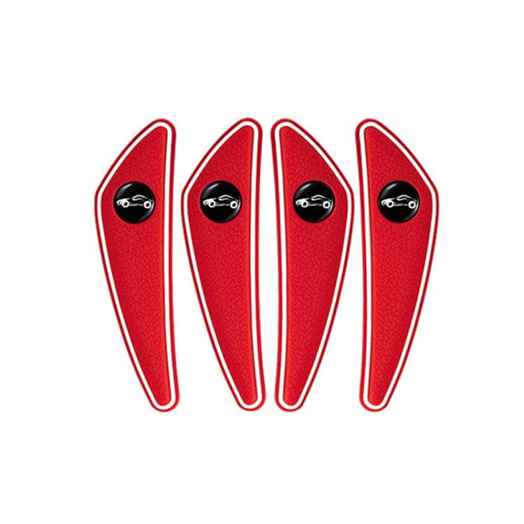 4pcs /Set Car Door Corner Anti-scratch Rearview Mirror Protectors, Black, Red, White, Gray, Luminous