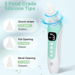 Electric Baby Nasal Aspirator with 3 Food-Grade Silicone Tips, Soothing Piano Music & Soft LED Lights