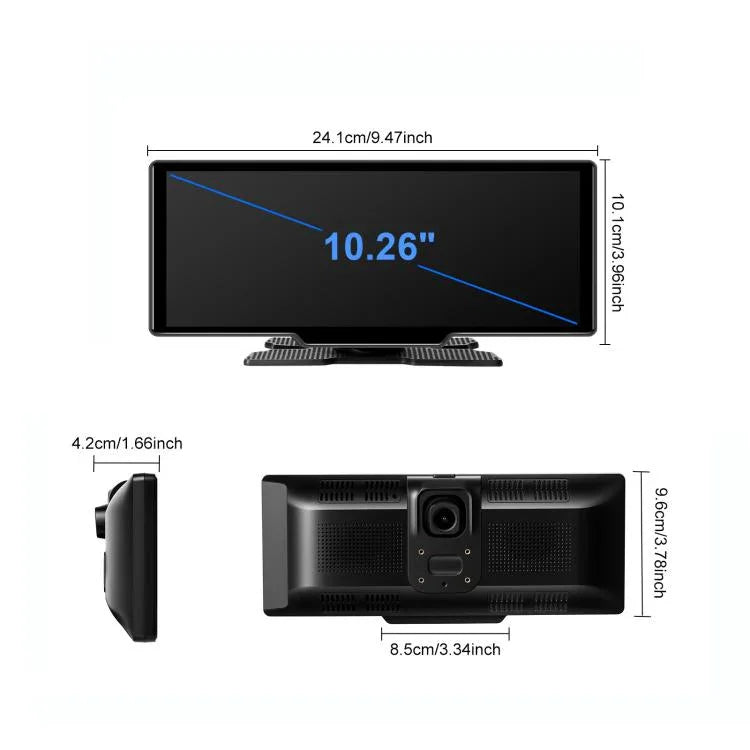 4K HD Car Recorder Car Navigator Carplay Car Center Monitor, A4473