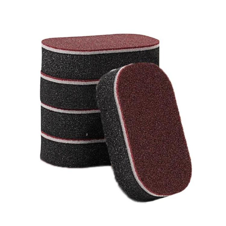 5pcs /Set Household Rust Remover Pot Cleaner Black Grime Diamond Abrasive Sponge Brush, 5pcs /Set