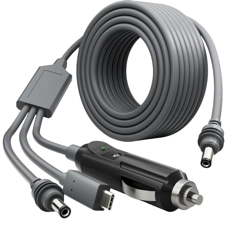 3 in 1 Mini Car DC Charger Power Cord, 3m