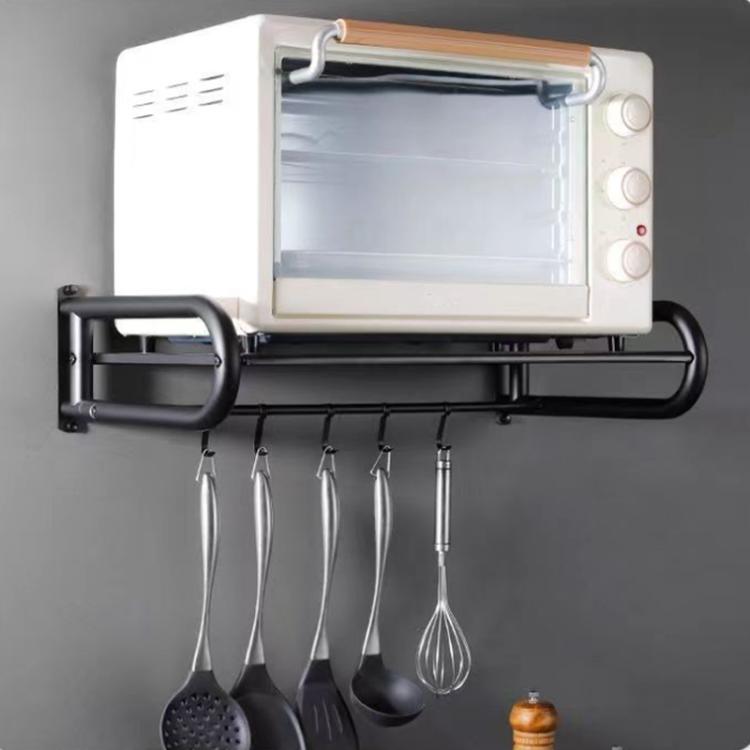 Heavy-Duty Stainless Steel Wall-Mounted Microwave Shelf Kitchen Oven Rack With Hook, 36x36.5cm, 45x36.5cm, 51x36.5cm, 56x36.5cm
