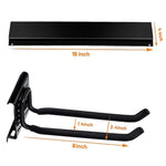 9pcs Wall Mounted Metal Slatwall Hooks Garden Tool Detachable Hanger, Detachable Hanger
