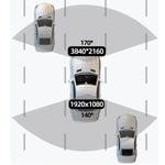 4K Dual Recording WiFi Smartphone Connected Car Dash Cam, Front+Rear, Front+Rear+GPS Track, Front+Inside, Front+Inside+GPS Track
