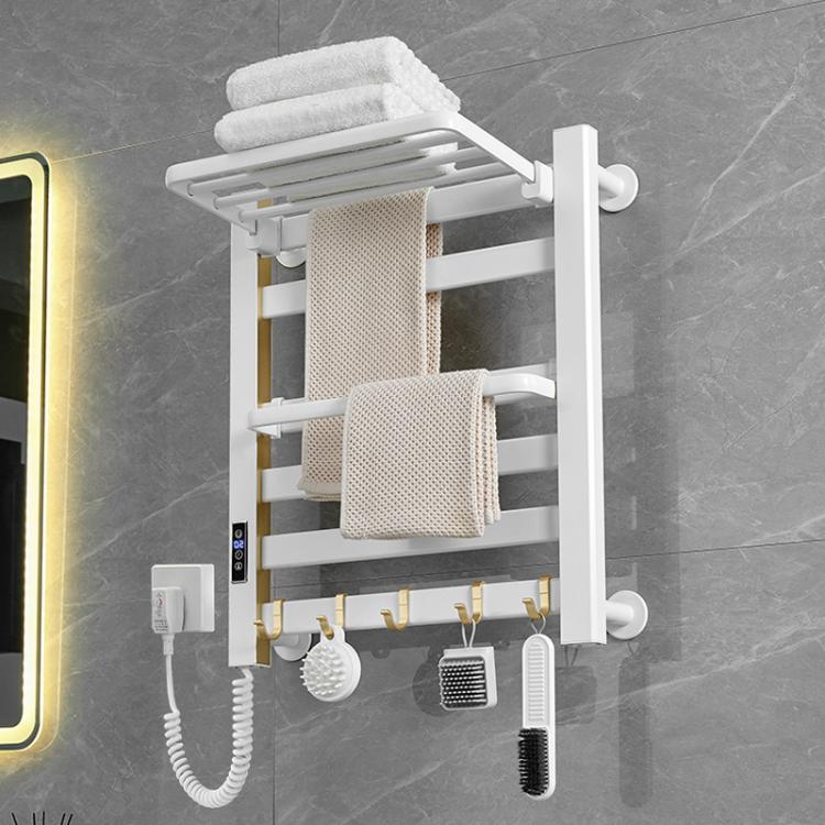 Smart Touchscreen Display Electric Heated Towel Rack Bathroom Drying Rack, Large Platinum Right Wiring, Large Platinum Left Wiring, Large White Right Wiring, Large White Left Wiring, Large Black Right Wiring, Large Black Left Wiring                    ...