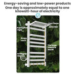 Smart Touchscreen Display Electric Heated Towel Rack Bathroom Drying Rack, Small Black Right Wiring, Small Black Left Wiring