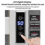Smart Touchscreen Display Electric Heated Towel Rack Bathroom Drying Rack, Small Black Right Wiring, Small Black Left Wiring