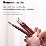 Clay Tools Set Stainless Steel Sculpting Carving Knives with Rosewood Handles for Polymer Clay, Pottery, Modeling, DIY Crafts, 17 In 1