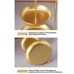 Decorative Wrought Iron Two-Tier Tray Multi-Purpose Serving And Display Plate For Parties And Daily Use