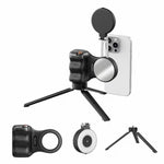 TELESIN Magnetic Phone Mounting Aid Photography Handle Remote Control Assistant, White Camera Grip+Silver Fill Light, White Camera Grip+Tripod+Silver Fill Light, White Camera Grip+White Fill Light, White Camera Grip+Tripod+White Fill Light             ...
