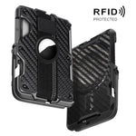 For AirTag 2nd Gen / AirTag 1st Gen Magnetic Metal Card Holder with Phone Stand, RFID Blocking, Elastic Wrist Strap
