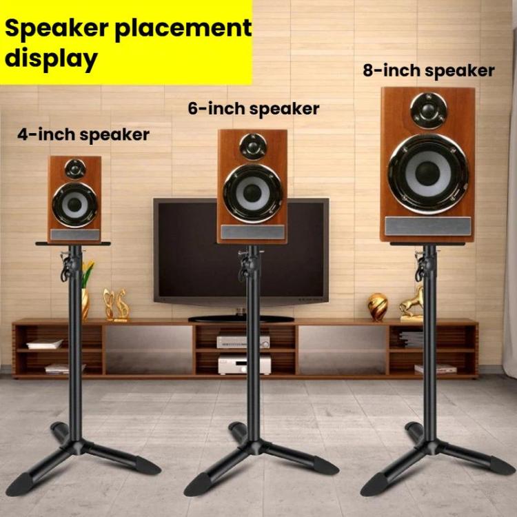 Metal Floor Speaker Stand Monitor Surround Tripod For Studio & Desk, LKT-610, LKT-640