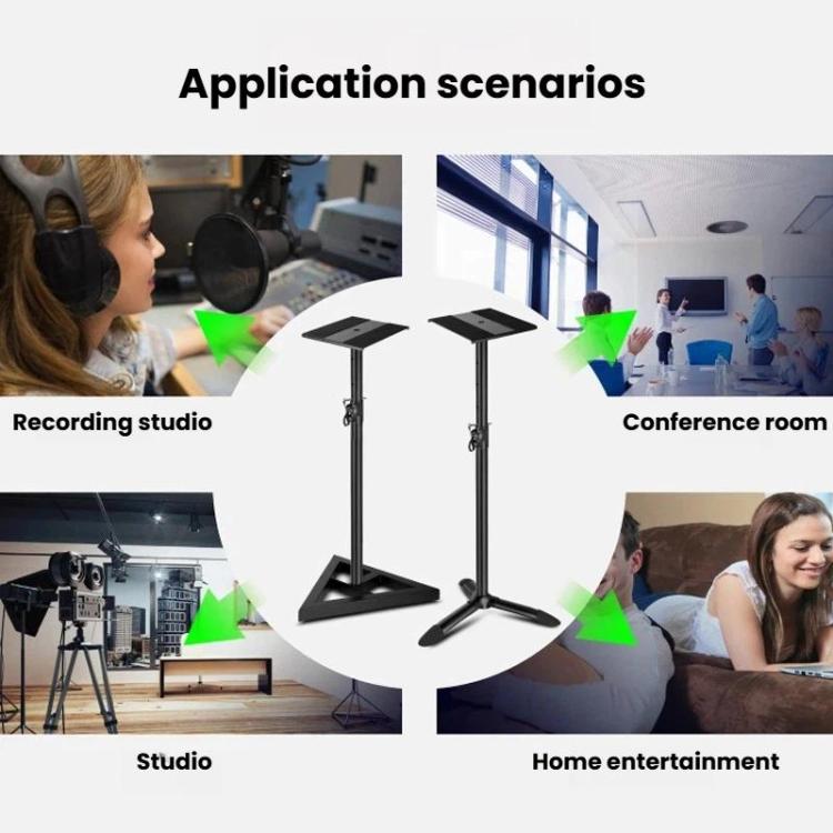 Metal Floor Speaker Stand Monitor Surround Tripod For Studio & Desk, LKT-610, LKT-640