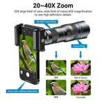 APEXEL Universal All-Metal 20-40x Telephoto Zoom Lens for Smartphones HD Phone Telescope for Moon & Concert Photography, APL-20-40X