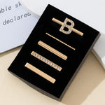 5pcs /Set Strap Decorative Rings Strap Letter Charms Accessories, A, B, C, D, E, F, G, J, K, L, M, R, S