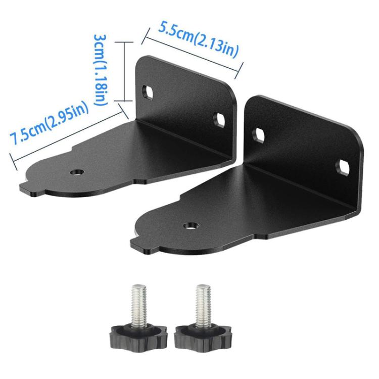 JJ-8007-B-0 2pcs For Samsung Curved Soundbar Wall Mount Speaker Bracket, For Samsung Curved Soundbar
