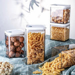 Household Coarse Grain Transparent Sealed Jar Food Grade Storage Jar Dried Fruit Snack Storage Jar with Lid, 700ml, 1100ml, 1500ml