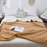 Winter Sofa Blanket Double Thick Cashmere Coral Fleece Ofice Nap Blanket, 1.5x2m, 2x2.3m