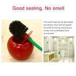 Cherry Shaped Toilet Brush Bathroom Creative Lovely Lavatory Brush Toilet Cleaning Kit, Red, Green