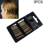 3 PCS Female Black Gold Barrettes Hair Clips Headbands Hair Accessories