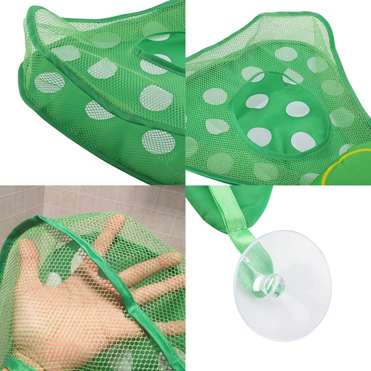 Baby Shower Bath Toys Storage Mesh Bag with Strong Suction Cups, Yellow, Green