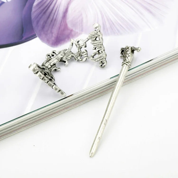 Large Celtics Knots Crown Hairpins Jewelry Vintage Viking Runes Women Girl Hairpin Hair Clips Stick Slide Accessories