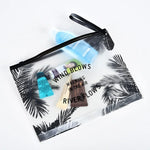 5 PCS Fashion Travel Women Clear Transparent Cosmetic Bag Small Large PVC Necessary Makeup Bag Case Bath Wash Organizer Set