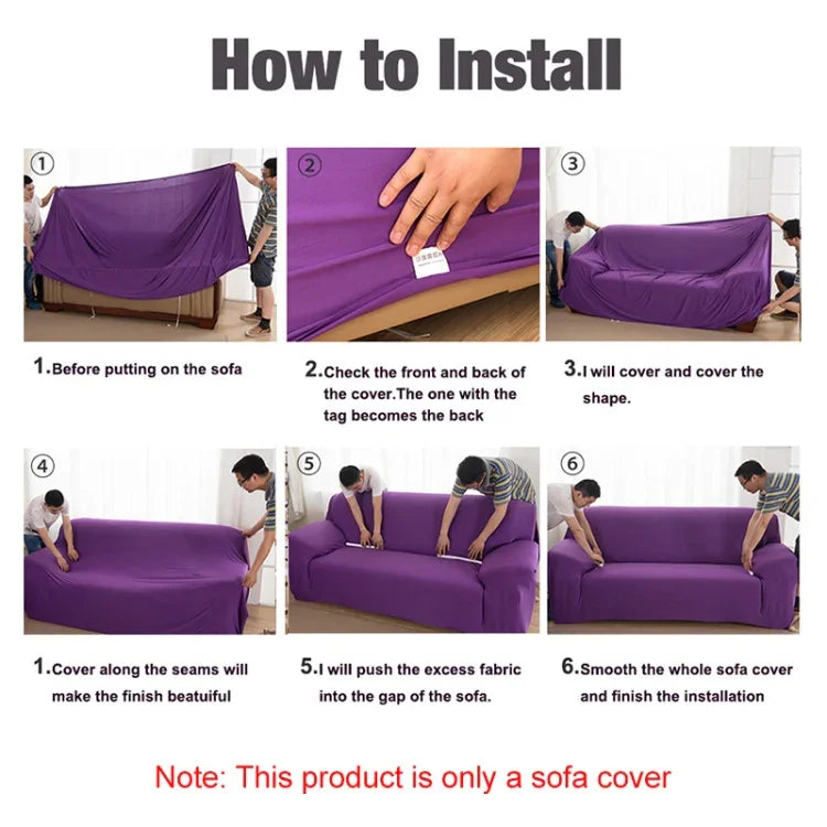 Sofa All-inclusive Universal Set Sofa Full Cover Add One Piece of  Pillow Case, Single Seater(90-140cm), Two Seater(145-185cm), Three Seater(190-230cm), Four Seater(235-300cm)