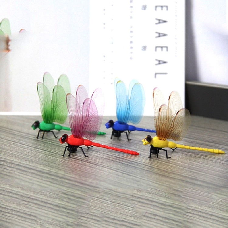 4 PCS/Set Simulation Dragonfly Magnetic Refrigerator Stickers Home Wall Garden Decoration, 4 PCS/Set Magnetic, 4 PCS/Set Pin