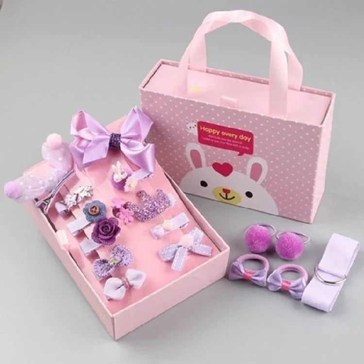 18pcs / Sets Baby Hair Accessories Girls Hairpin Hair Ring Boxed, TBD077045401A, TBD077045401B, TBD077045401C, TBD077045401D, TBD077045401E
