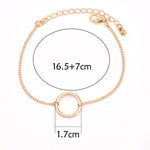 Punk Simple Double Knot Loop Metal Chain Bracelet Bohemian Retro Jewelry