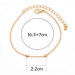 Punk Simple Double Knot Loop Metal Chain Bracelet Bohemian Retro Jewelry