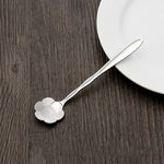 3 PCS Stainless Steel Household Creative Flower Spoon Coffee Stirring Spoon, Sun Flower Spoon, Sunflower Spoon, Pansy Flower Spoon, Bellflower Spoon, Plum Flower Spoon, Cosmos Flower Spoon