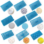 2 PCS Cake Fondant Tool Heart Shaped Diamond Texture Plaid Overpass Quyi Seal Printing Mould