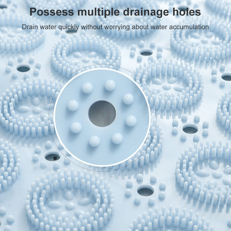 Bathroom Anti-slip Round Mat Suction Cup Massage Foot Pad
