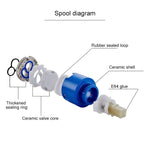 Copper Antique Hot Cold Double Blue White Porcelain Faucet, Platinum, Black Gold, Black, Antique