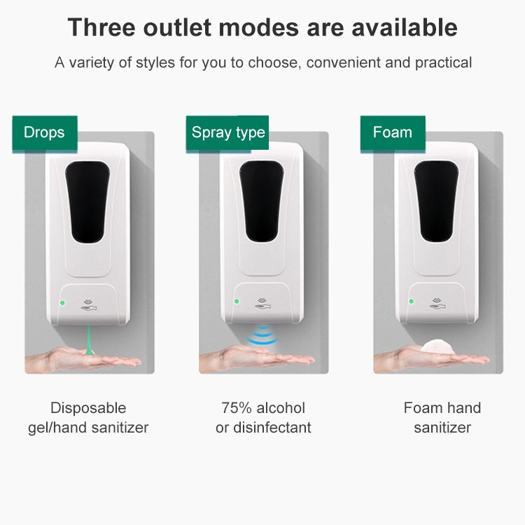 1000ML Automatic Induction Soap Dispenser Non-contact Anti-Virus Soap Dispenser, 1000ML Liquid Type, 1000ML Spray Type, 1000ML Foam Type