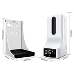 K9 Pro Handsfree Non-contact Body Light-sensitive Distance Sensor Thermometer + 1000ml Automatic Non-contact Liquid Soap Dispenser with Base Mount, K9 Pro