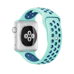 For Apple Watch Series 10 42mm / 9&8&7 41mm / SE 3&SE 2&6&SE&5&4 40mm / 3&2&1 38mm Fashionable Classical Silicone Sport Watch Band(Grey White), WA1230A, WA1230B, WA1230BG, WA1230BH, WA1230BL, WA1230BM, WA1230BR, WA1230BY, WA1230C, WA1230D, WA1230DW    ...