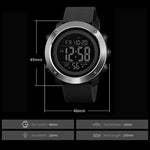 SKMEI 1426 Multifunctional Outdoor Fashion Noctilucent Waterproof White Machine Rubber Ring Digital Watch, White Machine Rubber Ring, 1426 White Machine Rubber Ring