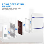 N15K-1T1-B 110dB Wireless IP55 Waterproof Low Power Consumption WiFi Doorbell Receiver with Night Light , 53 Music Options, Receiver Distance: 300m, N15K-1T1-B Black, N15K-1T1-B White