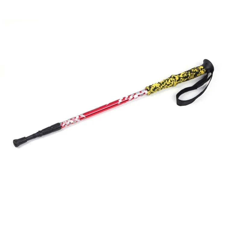 135cm Adjustable Portable Height Outdoor Aluminum Trekking Poles, Red#135cm, Green#135cm