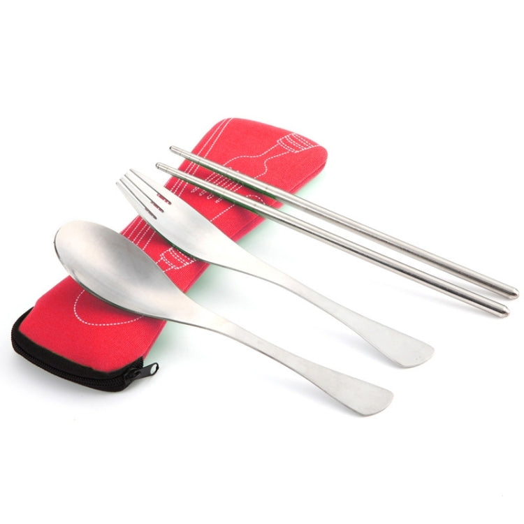 Three-Piece Outdoor Cutlery, Grass green, Fluorescent green, Orange, Purple, Big Red, Light blue, Dark blue, Rose Red