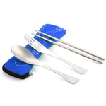 Three-Piece Outdoor Cutlery, Grass green, Fluorescent green, Orange, Purple, Big Red, Light blue, Dark blue, Rose Red