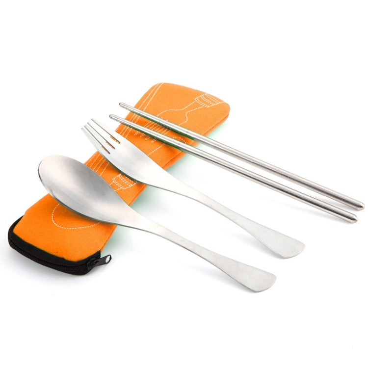 Three-Piece Outdoor Cutlery, Grass green, Fluorescent green, Orange, Purple, Big Red, Light blue, Dark blue, Rose Red
