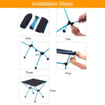 Outdoor Camping Portable Light Folding Table Oxford Cloth Aviation Aluminum Picnic Barbecue Table, Barbecue Table(black), Barbecue Table(orange)