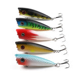HENGJIA PO035 6cm/6g 5 PCS Simulation Hard Baits Fishing Lures Set Tackle Baits Fit Saltwater and Freshwater, PO035 5pcs