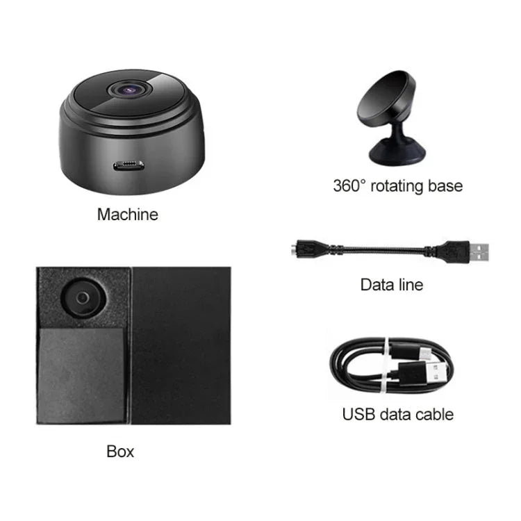 A9+ 1080P WiFi Remote Wireless Camera, Support Night Vision & Motion Detection & TF Card, Broadcom Bluetooth Solution - Trustpick